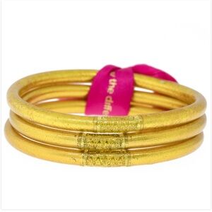 GOLD ALL WEATHER BANGLES® (SET OF 3) - SERENITY PRAYER